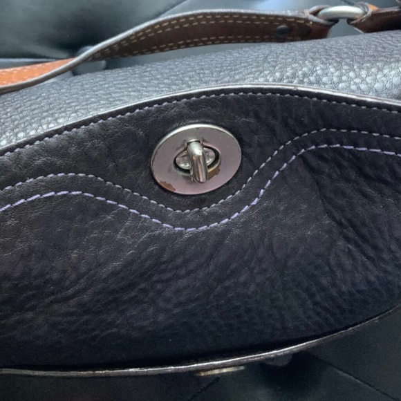 COACH D06S-10131 Chelsea BROWN Pebbled Leather Bag w/ Turn Lock - Picture 8 of 8